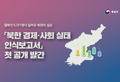 통일부 탈북민 6,351명이 알려준 북한의 실상 「북한 경제·사회 실태 인식보고서」 첫 공개 발간