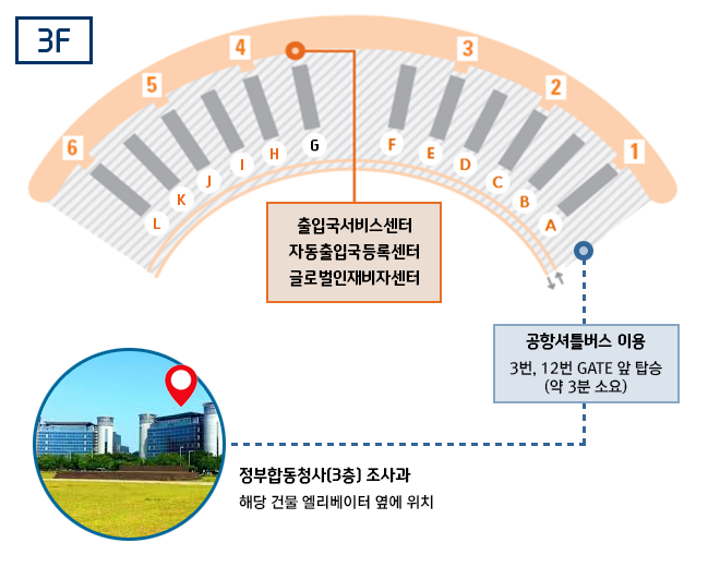 제1여객터미널 3층 평면도(이하 상세설명)